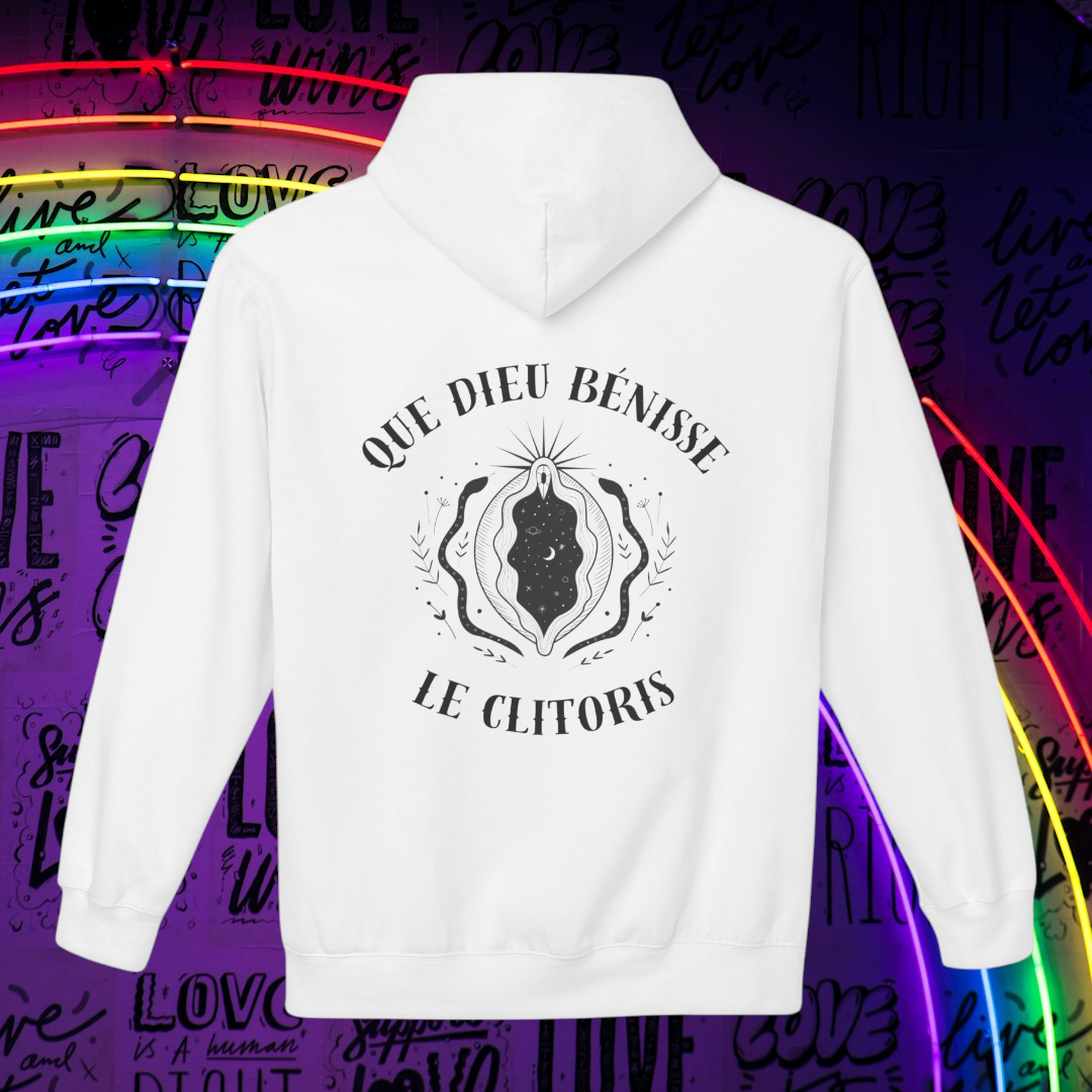 Que Dieu Bénisse le Clitoris Hoodie