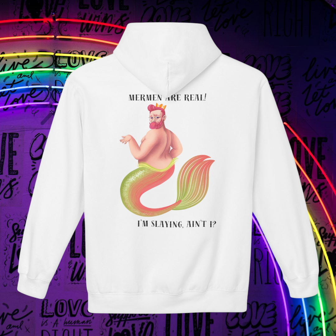 Mermen are real! I'm slaying, ain't I? Hoodie